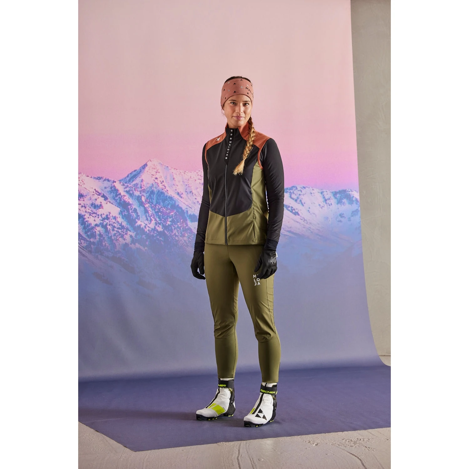 Maloja ArayaM. Women's Nordic Hybrid Softshell Pants - Deep Sunset 8669 5 Maloja ArayaM. Women's Nordic Hybrid Softshell Pants - Deep Sunset 8669 - Image 5