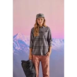 Maloja ChhuM. Organic Hemp Women's Shirt - Boulder Check 8681 -Ride Style Shop maloja chhum organic hemp shirt women boulder check 8681 1 1297696
