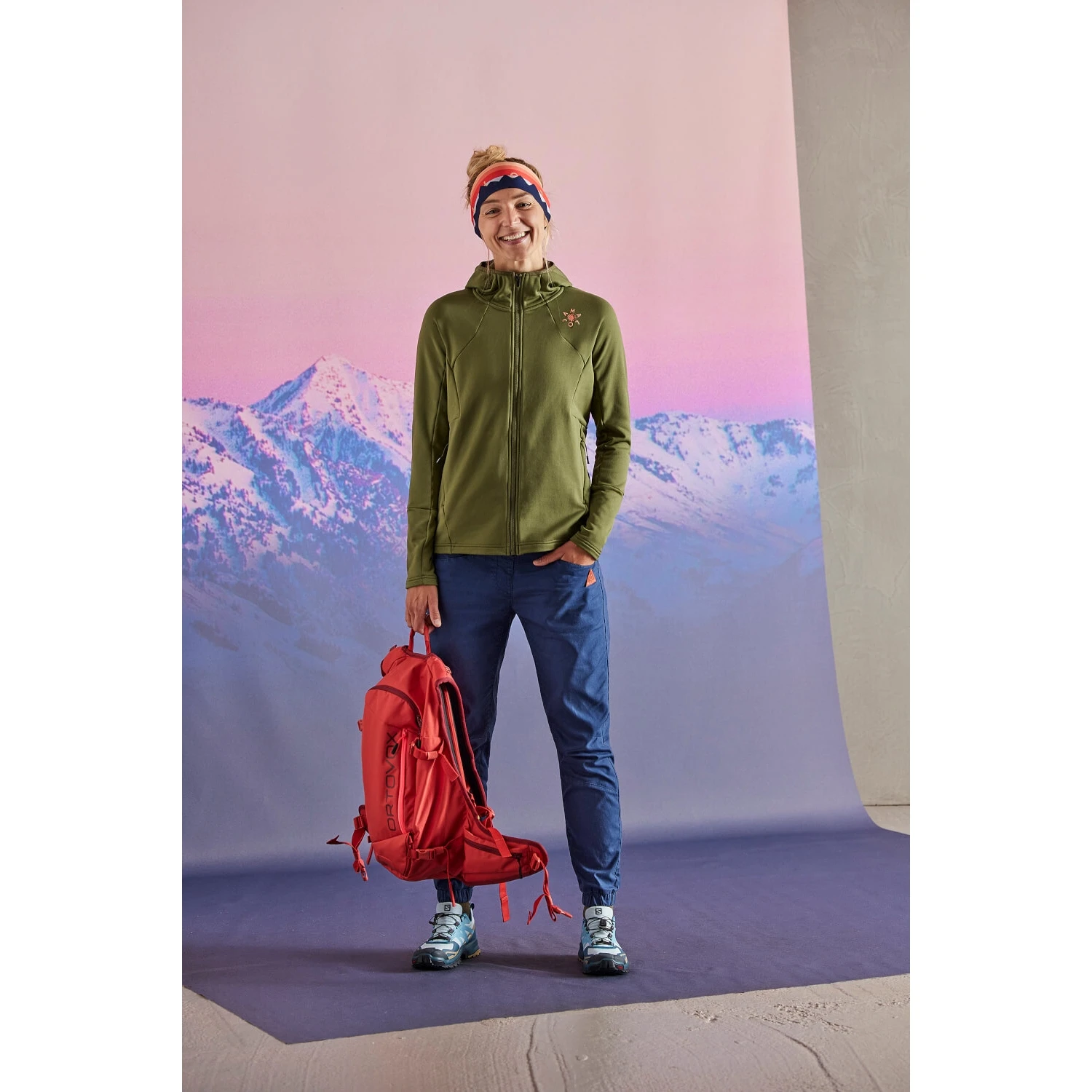 Maloja DuronM. Women's Mountain Fleece Jacket - Moss Multi 0562 3 Maloja DuronM. Women's Mountain Fleece Jacket - Moss Multi 0562 - Image 3