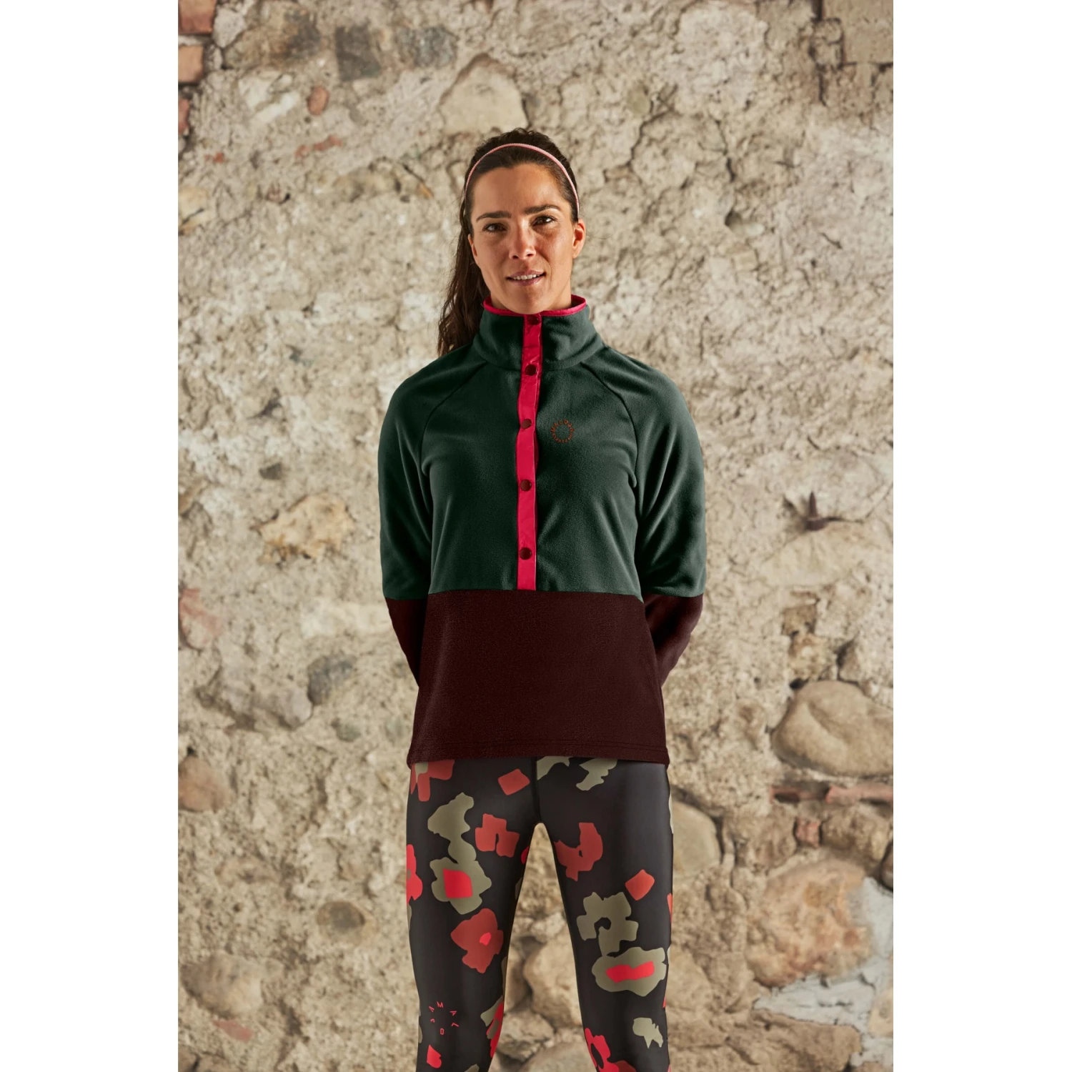 Maloja GirlanM. Mountain Fleece Shirt Women's - Oak Multi 8762 3 Maloja GirlanM. Mountain Fleece Shirt Women's - Oak Multi 8762 - Image 3