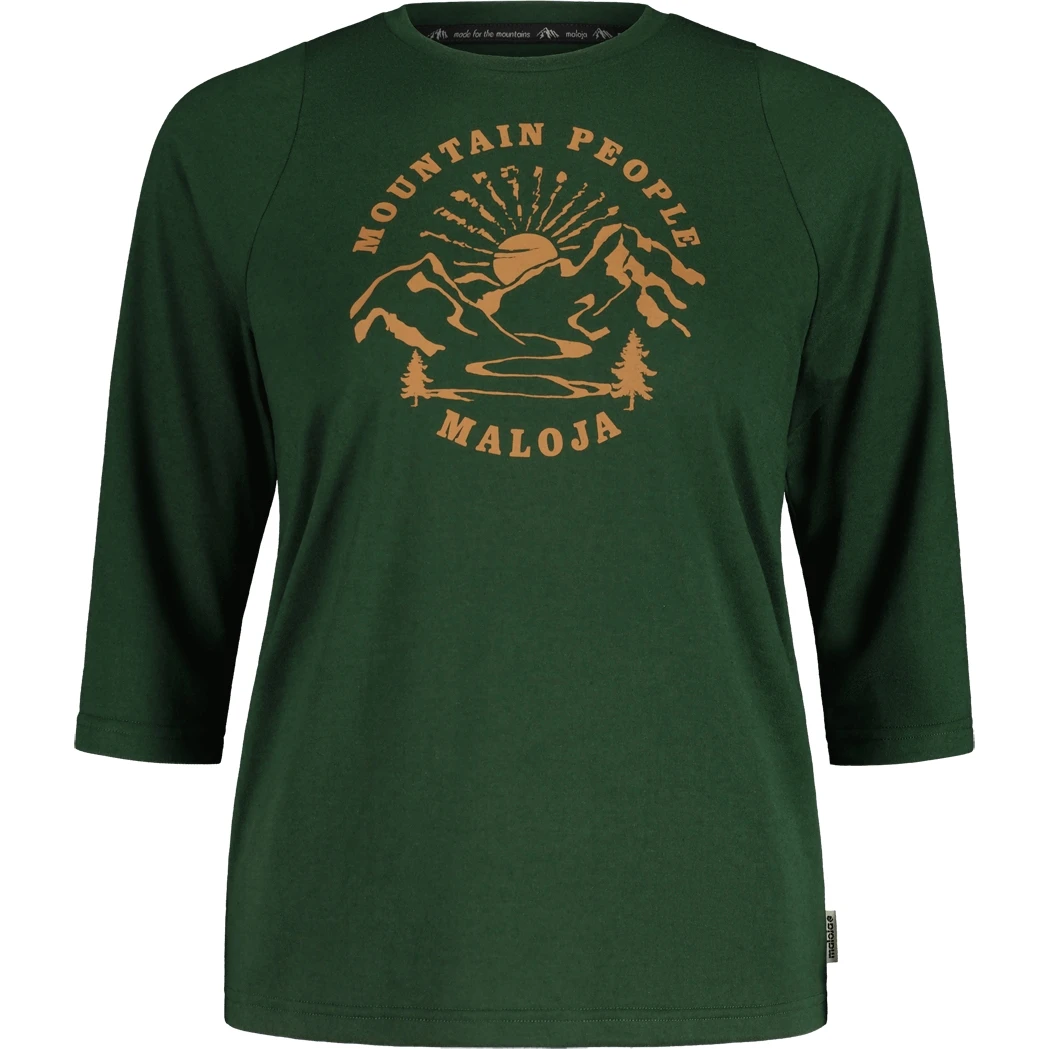 Maloja HimbeereM. Enduro Women's 3/4 Tee - Fir 8673 1 Maloja HimbeereM. Enduro Women's 3/4 Tee - Fir 8673