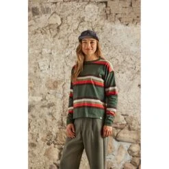 Maloja KarrosterM. Heavy Cotton Longsleeve Women's - Midnight Stripe 8621 -Ride Style Shop maloja karrosterm 1530529 2