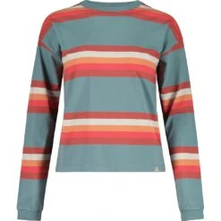 Maloja KarrosterM. Heavy Cotton Longsleeve Women's - Old Mint Stripe 8816