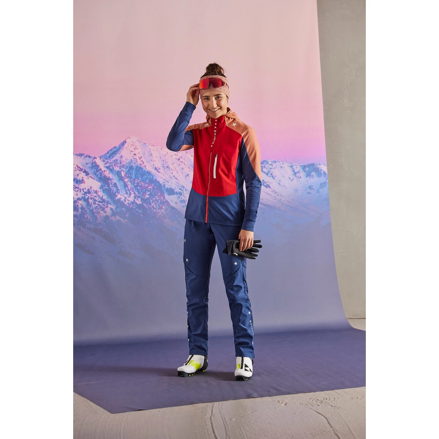 Maloja NaninaM. Nordic Hybrid Softshell Women's Pants - Regular - Midnight Multi 8618 3 Maloja NaninaM. Nordic Hybrid Softshell Women's Pants - Regular - Midnight Multi 8618 - Image 3